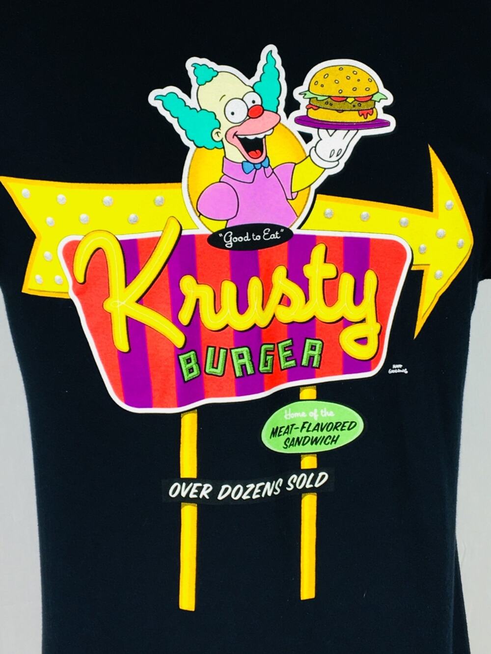 The Simpsons Krusty Burger 100% Cotton Short Sleeve T Shirt Size M